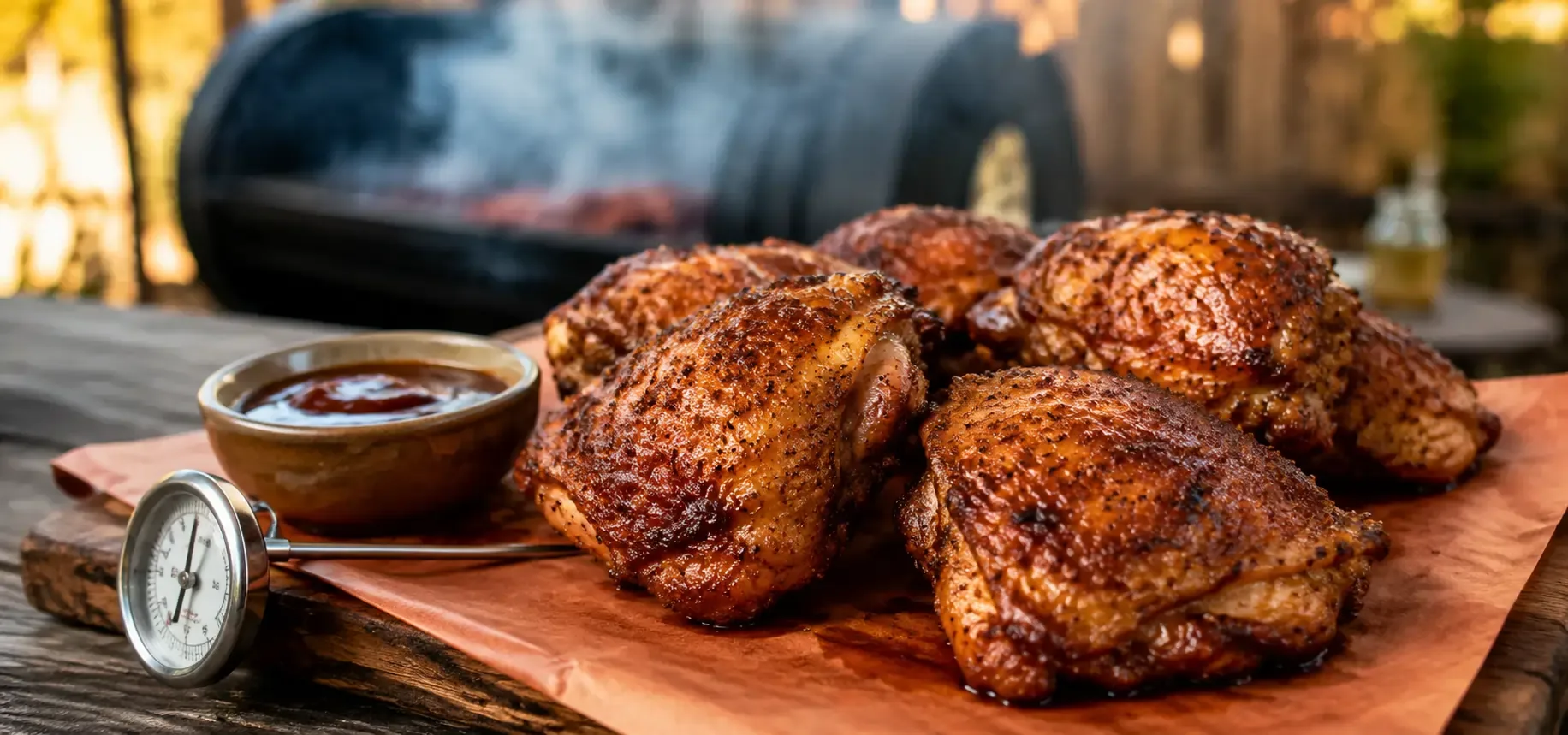 How to get crispy skin on smoked chicken thighs with golden crispy smoked chicken skin